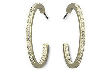Image of Swarovski Eyeliner Pierced Earrings, gold-plated