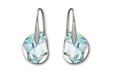 Image of Swarovski Galet Light Azore Blue Pierced Earrings