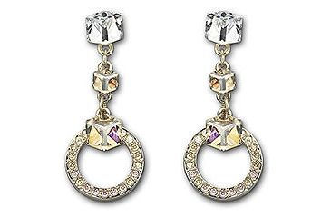 Image of Swarovski Geometric Pierced Earrings