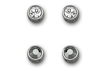 Image of Swarovski Harley Jet Hematite Pierced Earrings Set