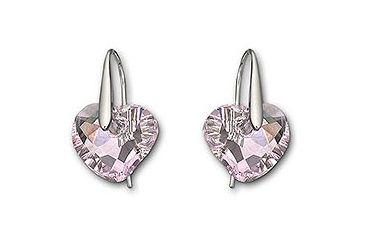 Image of Swarovski Heart Rosaline Pierced Earrings