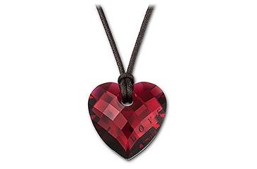 Image of Swarovski Love Bordeaux Heart Pendant, engraved