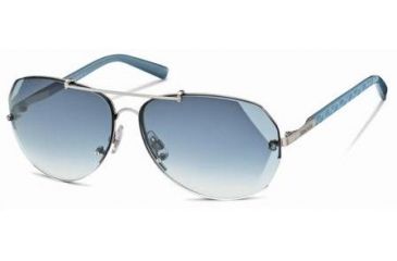 Image of Swarovski Atomic Sunglasses SK0006 - Shiny Palladium Frame Color, Gradient Blue Lens Color
