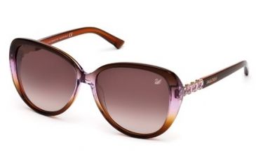 Image of Swarovski SK0029 Sunglasses - Dark Brown Frame Color, Gradient Lens Color