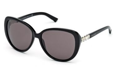 Image of Swarovski SK0029 Sunglasses - Shiny Black Frame Color, Smoke Lens Color