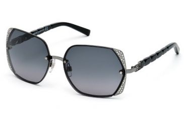 Image of Swarovski SK0033 Sunglasses - Matte Dark Ruthenium Frame Color, Gradient Smoke Lens Color