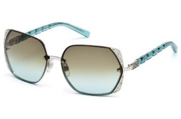 Image of Swarovski SK0033 Sunglasses - Shiny Palladium Frame Color, Gradient Brown Lens Color