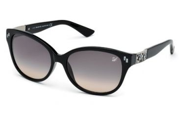 Image of Swarovski SK0036 Sunglasses - Shiny Black Frame Color, Gradient Smoke Lens Color