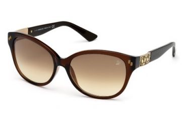 Image of Swarovski SK0036 Sunglasses - Shiny Dark Brown Frame Color, Gradient Brown Lens Color