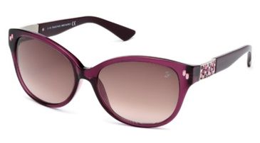 Image of Swarovski SK0036 Sunglasses - Violet Frame Color, Gradient / Mirror Violet Lens Color