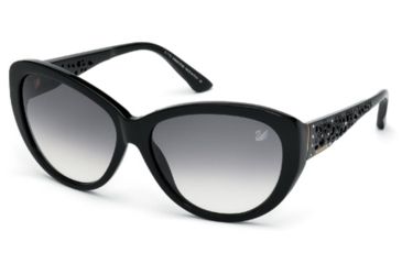 Image of Swarovski SK0053 Sunglasses - Shiny Black Frame Color