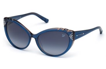 Image of Swarovski SK0055 Sunglasses - Blue Frame Color