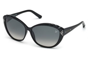 Image of Swarovski SK0056 Sunglasses - Shiny Black Frame Color