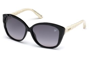 Image of Swarovski SK0058 Sunglasses - Black/White Frame Color