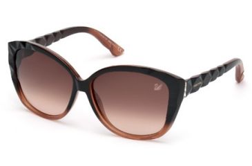 Image of Swarovski SK0058 Sunglasses - Shiny Red Frame Color