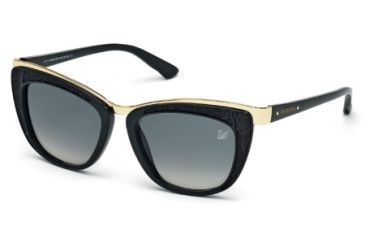 Image of Swarovski SK0061 Sunglasses - Shiny Black Frame Color