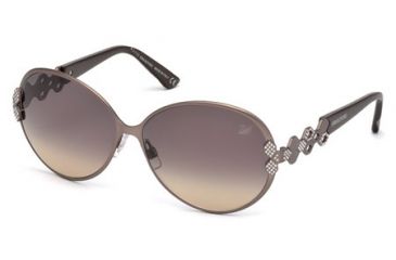 Image of Swarovski SK0072 Sunglasses - Shiny Pink Frame Color, Gradient Smoke Lens Color