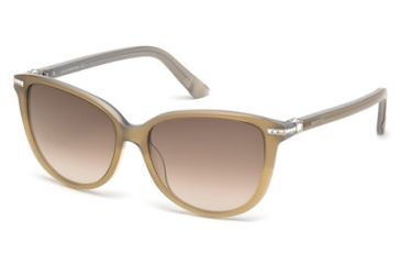 Image of Swarovski SK0077 Sunglasses - Shiny Beige Frame Color