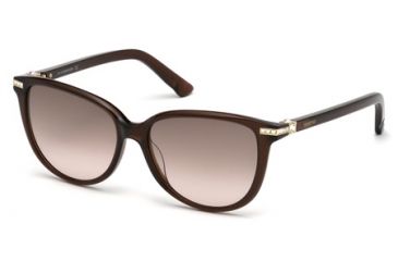 Image of Swarovski SK0077 Sunglasses - Shiny Dark Brown Frame Color