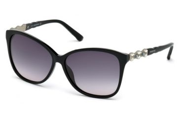 Image of Swarovski SK0085 Sunglasses - Shiny Black Frame Color
