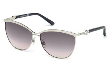 Image of Swarovski SK0105 Sunglasses - Shiny Palladium Frame Color, Gradient Smoke Lens Color