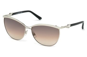 Image of Swarovski SK0105 Sunglasses - Shiny Rose Gold Frame Color, Gradient Brown Lens Color