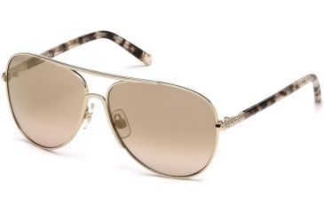 Image of Swarovski SK0138 Sunglasses - Gold Frame Color, Brown Mirror Lens Color