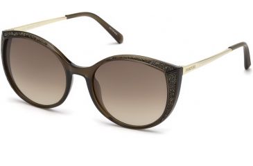 Image of Swarovski SK0168 Sunglasses - Shiny Light Brown Frame Color, Gradient Brown Lens Color