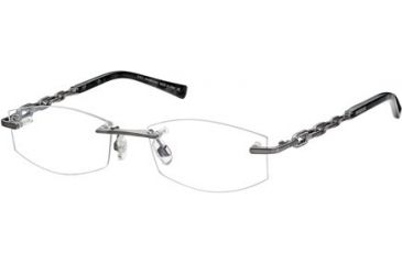 Image of Swarovski SK5042 Eyeglass Frames - Shiny Dark Ruthenium Frame Color