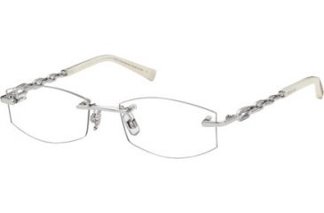 Image of Swarovski SK5042 Eyeglass Frames - Shiny Rhodium Frame Color