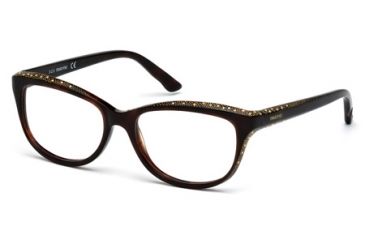 Image of Swarovski SK5100 Eyeglass Frames - Dark Havana Frame Color