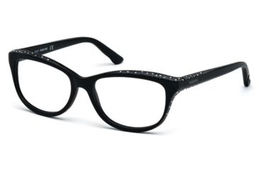 Image of Swarovski SK5100 Eyeglass Frames - Matte Black Frame Color
