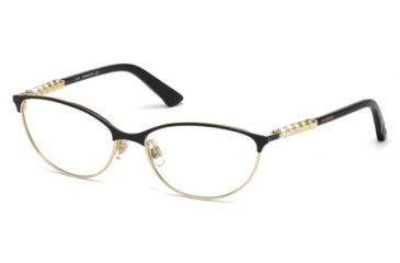 Image of Swarovski SK5139 Eyeglass Frames - Shiny Black Frame Color