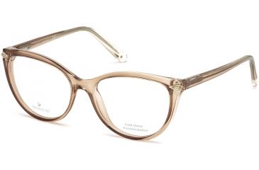 Image of Swarovski SK5245 Eyeglass Frames - Shiny Light Brown Frame Color