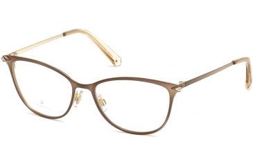 Image of Swarovski SK5246 Eyeglass Frames - Shiny Light Brown Frame Color
