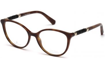 Image of Swarovski SK5258 Eyeglass Frames - Dark Havana Frame Color