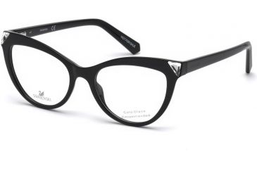 Image of Swarovski SK5268 Eyeglass Frames - Shiny Black Frame Color, Shiny Black Lens Color
