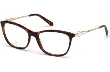 Image of Swarovski SK5276 Eyeglass Frames - Dark Havana Frame Color, Dark Havana Lens Color