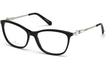 Image of Swarovski SK5276 Eyeglass Frames - Shiny Black Frame Color, Shiny Black Lens Color