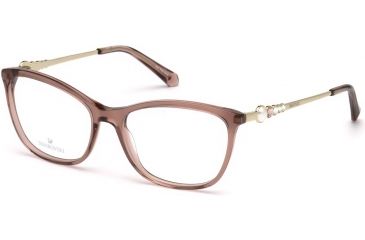 Image of Swarovski SK5276 Eyeglass Frames - Shiny Pink Frame Color, Shiny Pink Lens Color