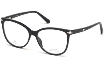Image of Swarovski SK5283-F Bifocal Prescription Eyeglasses - Shiny Black Frame, Shiny Black Lenses, 54 mm Lens Diameter SK5283-F54001