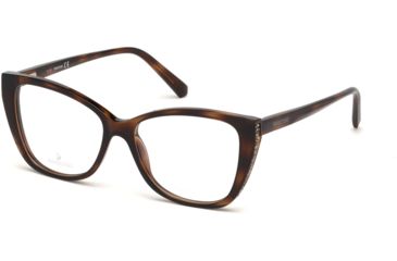 Image of Swarovski SK5290 Eyeglass Frames - Dark Havana Frame Color, Dark Havana Lens Color