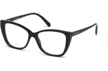 Image of Swarovski SK5290 Eyeglass Frames - Shiny Black Frame Color, Shiny Black Lens Color