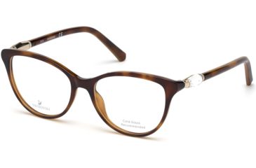 Image of Swarovski SK5311 Eyeglass Frames - Dark Havana Frame Color