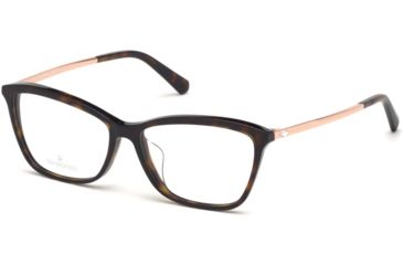 Image of Swarovski SK5314-F Prescription Eyeglasses - Dark Havana Frame, Dark Havana Lenses, 54 mm Lens Diameter SK5314-F54052