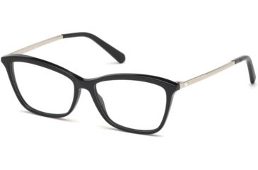 Image of Swarovski SK5314-F Prescription Eyeglasses - Shiny Black Frame, Shiny Black Lenses, 54 mm Lens Diameter SK5314-F54001