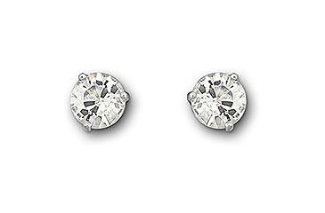 Image of Swarovski Solitaire Pierced Earrings