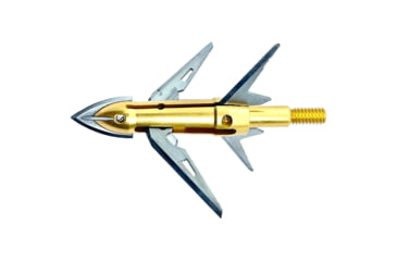 Image of SWAT Broadheads SWAT MiniMag-X Broadheads, Stainless/Gold, MINMAGX7075T6420