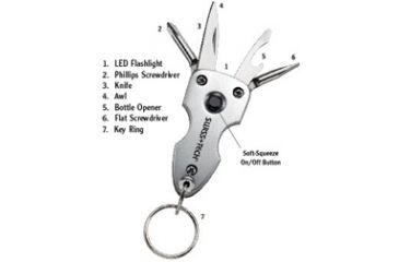 Image of SwissTech Key Ring Multi-Tool 7-in-1, Silver STT60300