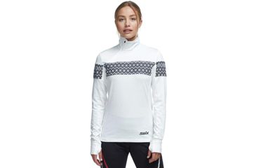 Image of Swix Myrene Asym Zip Midlayer - Womens, Snow White, Extra Small, 19072-00025-XS